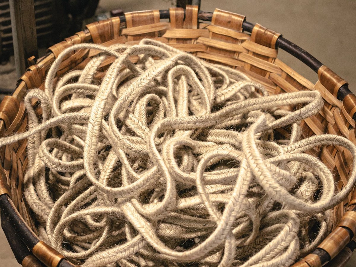 Tresses de jute utilisées pour fabriquer les semelles Donquichosse